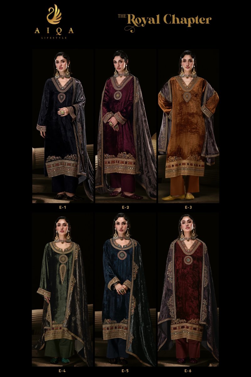 The Royal Chapter By Aiqa Viscose Velvet Designer Salwar Suits